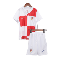 Kids Croatia Home Kit(Jersey+Shorts) Euro 2024