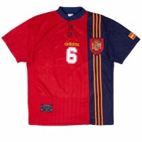 R. HIERRO #6 Retro Spain Home Jersey 1996