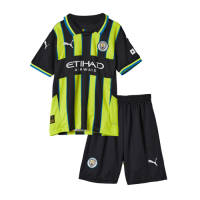 Kids Manchester City Away Kit Jersey+Shorts 2024/25