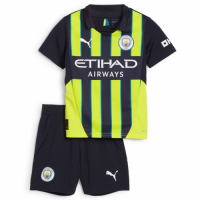 Kids Manchester City Away Kit Jersey+Shorts 2024/25