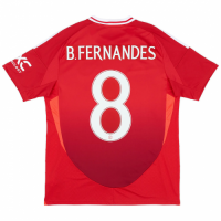 B.FERNANDES #8 Manchester United Home Jersey 2024/25 - Man United Font