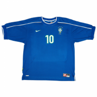 RIVALDO #10 Retro Brazil Away Jersey World Cup 1998