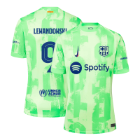 LEWANDOWSKI #9 Barcelona Third Jersey 2024/25 - UCL Font