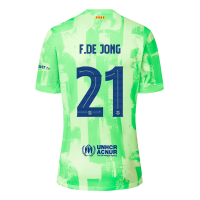 F.DE JONG #21 Barcelona Third Jersey 2024/25 - UCL Font