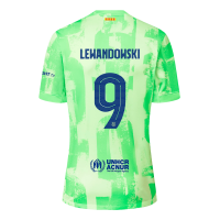 LEWANDOWSKI #9 Barcelona Third Jersey 2024/25 - UCL Font