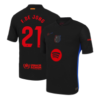 F.DE JONG #21 Barcelona Away Spotify Logo Without Text Match Jersey 2024/25