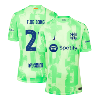 F.DE JONG #21 Barcelona Third Jersey 2024/25 - UCL Font