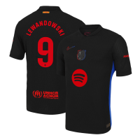 LEWANDOWSKI #9 Barcelona Away Spotify Logo Without Text Match Jersey 2024/25