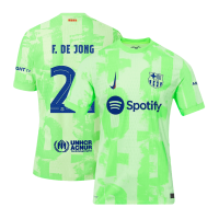 F.DE JONG #21 Barcelona Third Match Jersey 2024/25 - UCL Font