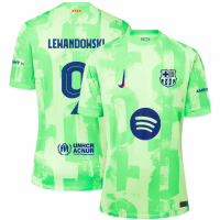 LEWANDOWSKI #9 Barcelona Third Spotify Logo Without Text Jersey 2024/25 - UCL Font