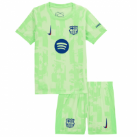 Kids Barcelona Third Spotify Logo Without Text Kit(Jersey+Shorts) 2024/25