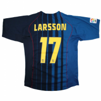 LARSSON #17 Retro Barcelona Away Jersey 2004/05