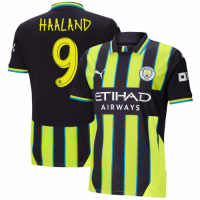 HAALAND #9 Manchester City Away Jersey 2024/25 - UCL Font