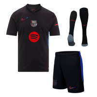 Barcelona Away Spotify Logo Without Text Full Kit 2024/25