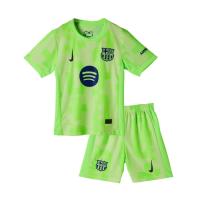 Kids Barcelona Third Spotify Logo Without Text Jersey Kit 2024/25