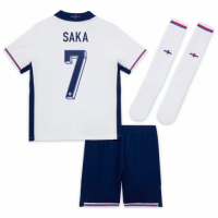 SAKA #7 Kids England Home Full Jersey Kit Euro 2024