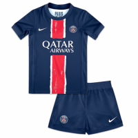 KVARATSKHELIA #7 Kids PSG Home Jersey Kit 2024/25