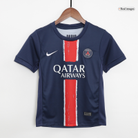 KVARATSKHELIA #7 Kids PSG Home Jersey Kit 2024/25