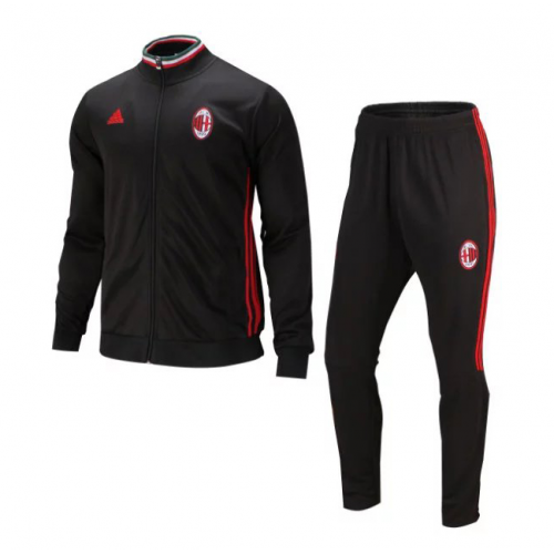 16-17 AC Milan Black Training Kit(Jacket+Trouser) - Cheap Soccer ...