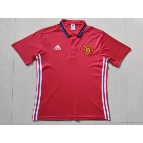 16-17 Manchester United Red Polo T-Shirt - Cheap Soccer Jerseys Shop | MINEJERSEYS.COM.CN