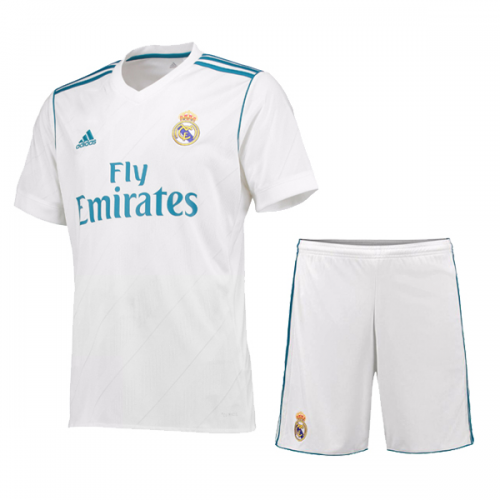 17-18 Real Madrid Home White Soccer Jersey Kit(Shirt+Short) - Cheap ...