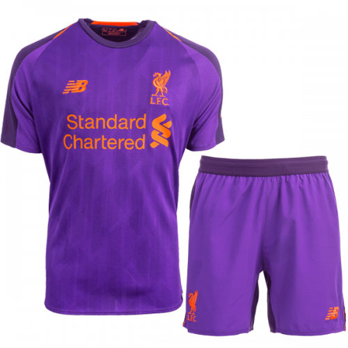 18-19 Liverpool Away Purple Soccer Jersey Kit(Shirt+Short) - Cheap ...