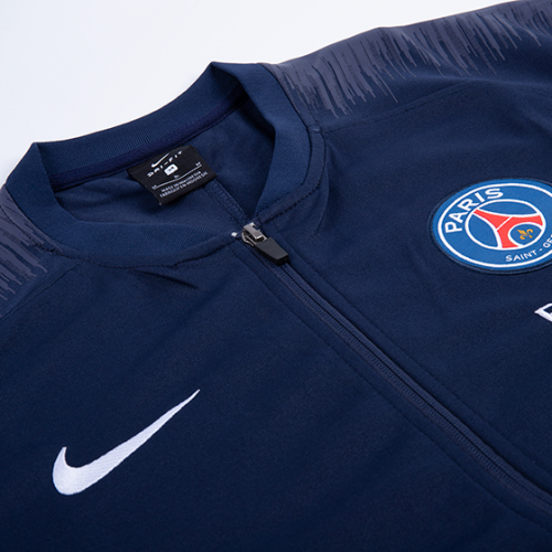 18-19 PSG Navy V-Neck Track Jacket - Cheap Soccer Jerseys Shop ...