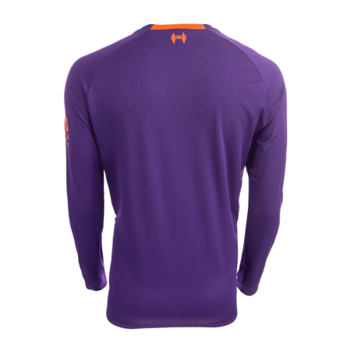 1819 Liverpool Away Purple Long Sleeve Jersey Shirt Cheap Soccer