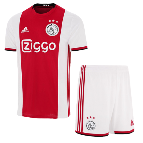 19-20 Ajax Home Red&White Soccer Jerseys Kit(Shirt+Short) - Cheap