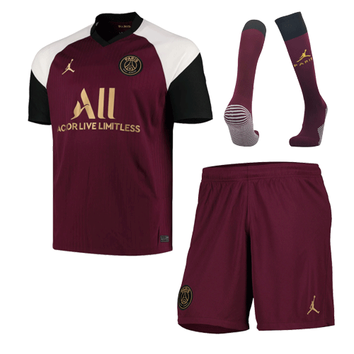 PSG Soccer Jersey Third Away Whole Kit (Shirt+Short+Socks) Replica 2020/21  | MineJerseys