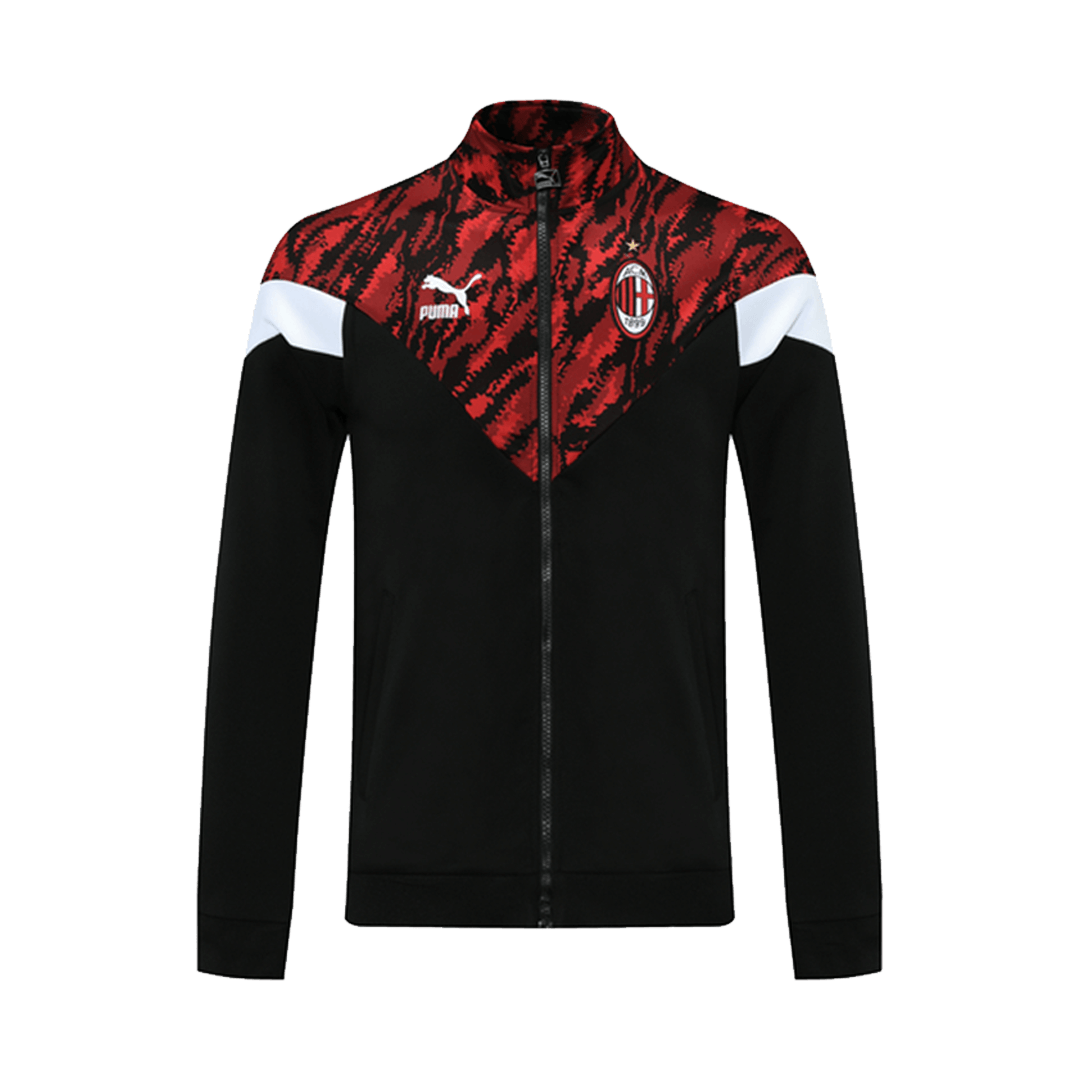 21/22 AC Milan Black&Red&White High Neck Collar Training Jacket