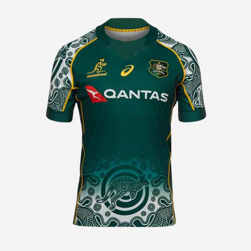 2021 Australia Home Green Rugby Jersey Shirt