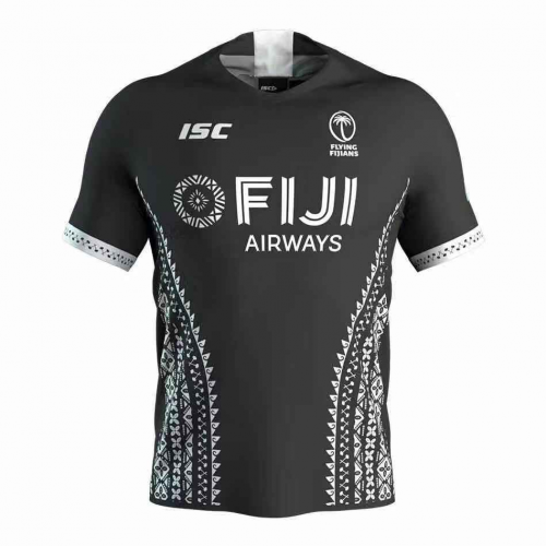 2020 Fiji Away Black Rugby Jersey Shirt