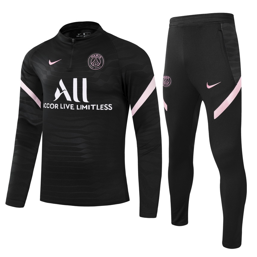 PSG Zipper Sweat Kit Kit(Top+Pants) Black 2021/22 | MineJerseys