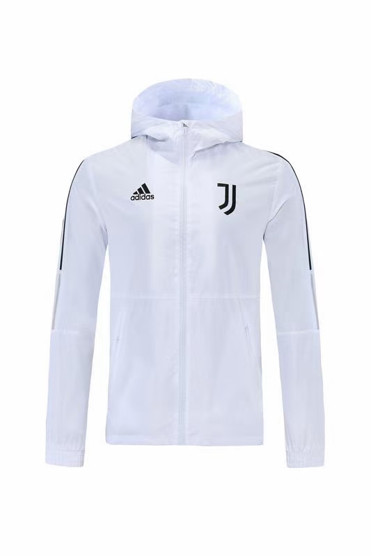 Juventus Windbreaker Hoodie Jacket White 2021/22