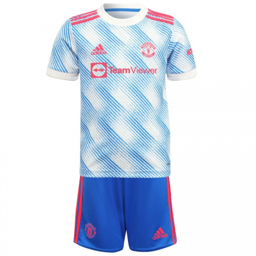 Premier League Manchester United RONALDO #7 Kids Soccer Jersey Third Away  Kit(Jersey+Short) 2021/22