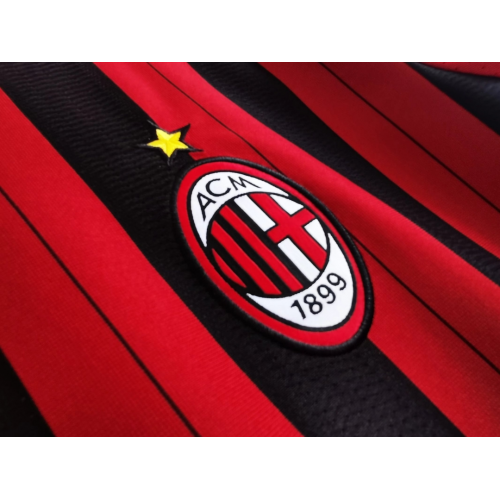 2013/14 AC Milan Home Long Sleeve Retro Kit