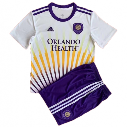 Kid's Orlando City Soccer Jersey Away Kit(Jersey+Shorts) 2022