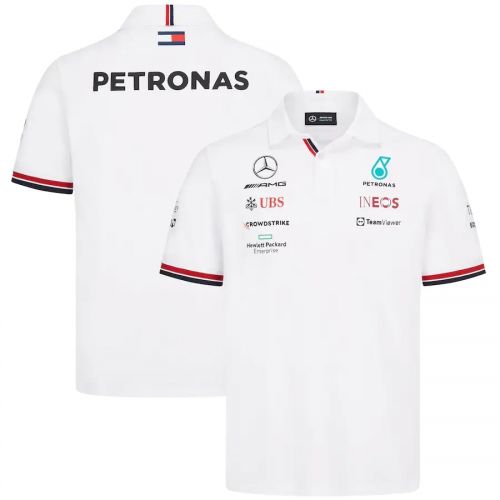Mercedes AMG Petronas F1 Racing Team Polo - White 2022