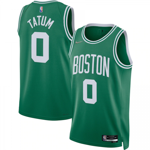 Men's Boston Celtics Jayson Tatum #0 Nike White 2021-22 75th Anniversary  Jersey-Classic Edition