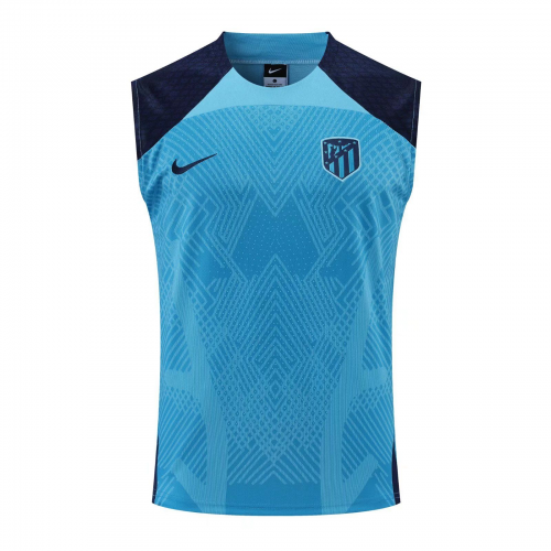 Atletico Madrid Sleeveless Training Kit (Top+Shorts) Blue 2022/23