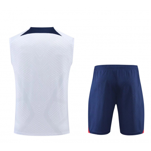 PSG Sleeveless Training Kit (Top+Shorts) White 2022/23