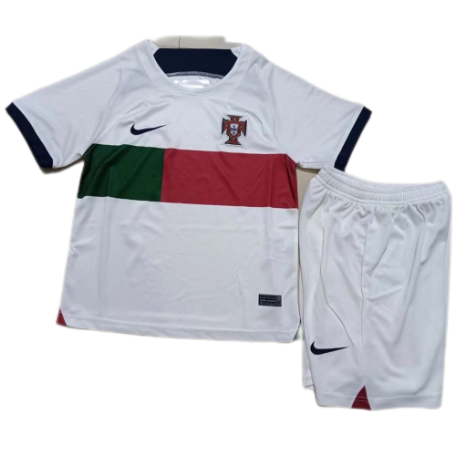 Portugal Kids Jersey Away Kit(Jersey+Shorts) Replica 2022