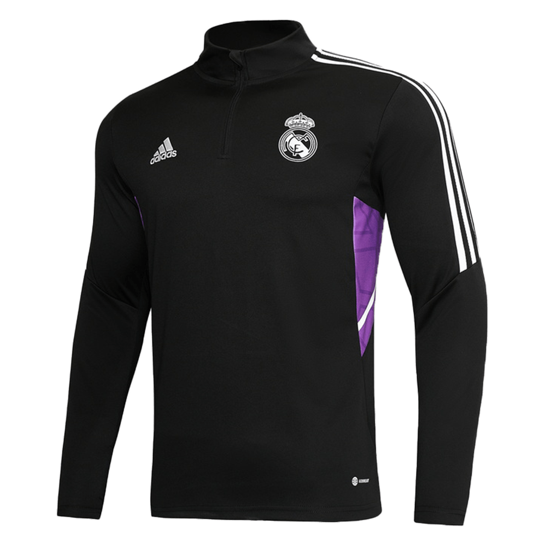 Real Madrid Zipper Sweat Kit(Top+Pants) Black 2022/23