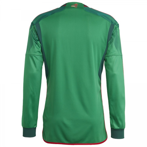 Mexico Soccer Jersey Long Sleeve Home Replica World Cup 2022