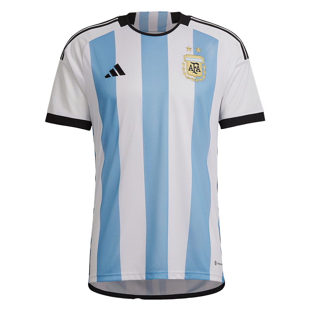 Argentina Kids Jersey Home Kit(Jersey+Shorts) Replica World Cup 2022