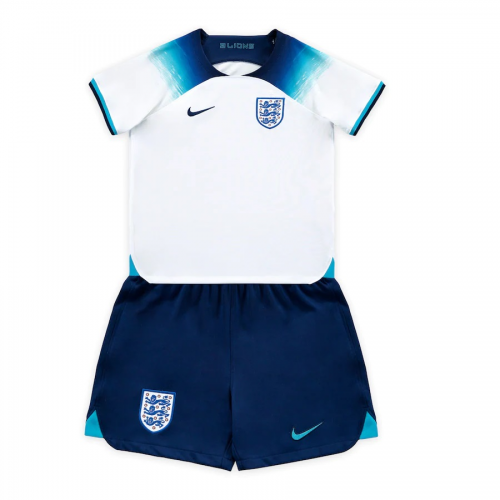 England Kids Jersey Home Kit(Jersey+Shorts) Replica World Cup 2022