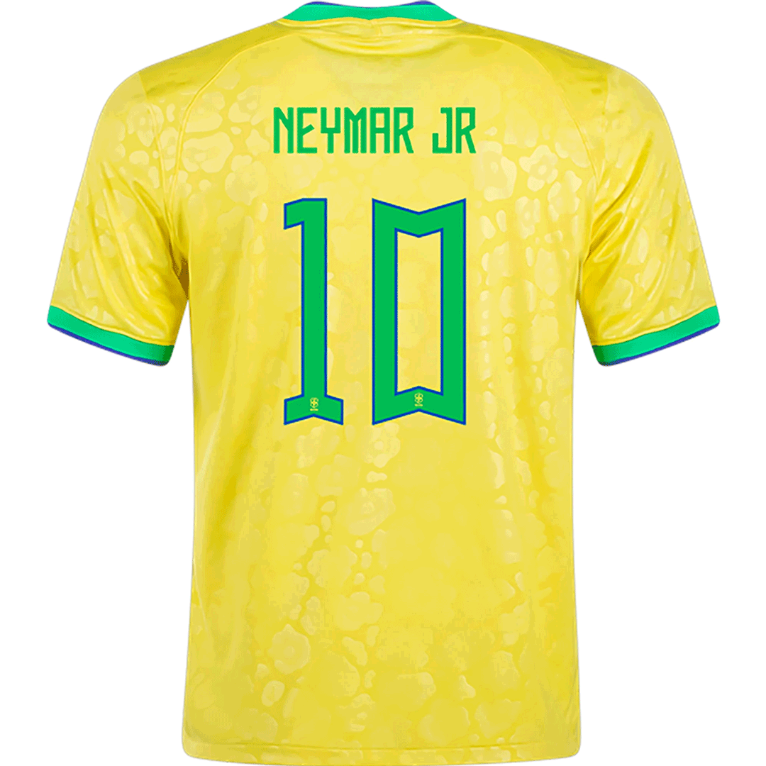 Brazil Neymar Jr #10 Home Jersey World Cup 2022