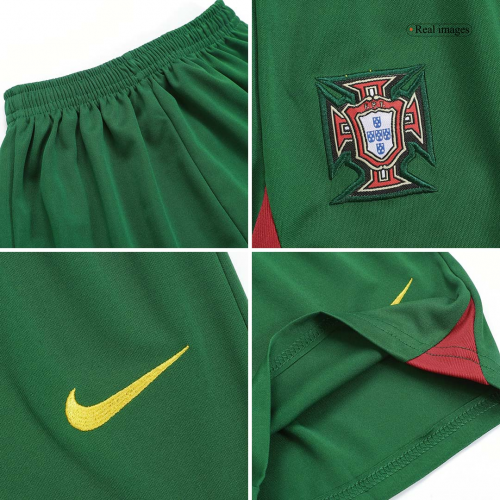Portugal Kids Jersey Home Whole Kit(Jersey+Shorts+Socks) Replica World Cup 2022