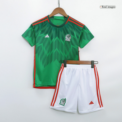 Mexico Kids Jersey Away Kit(Jersey+Shorts) World Cup 2022